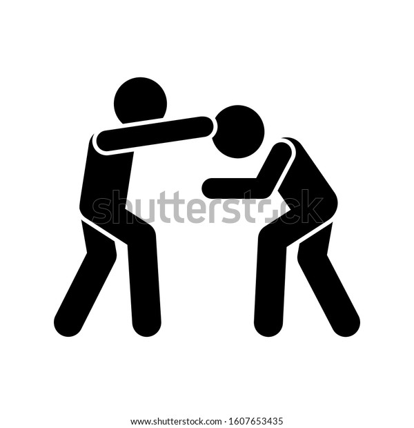 Men Kick Head Icon Simple Pictogram Stock Vector (Royalty Free ...