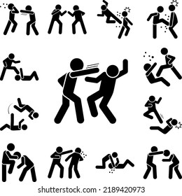 3,375 Man figure silhouette fight Images, Stock Photos & Vectors ...