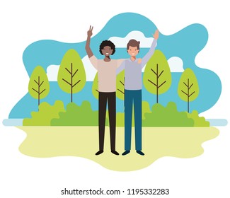 men in the landscape avatar character