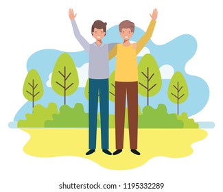 men in the landscape avatar character