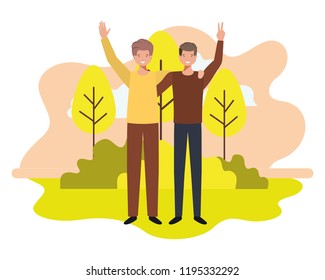 men in the landscape avatar character