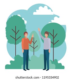 men in the landscape avatar character