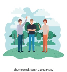 men in the landscape avatar character
