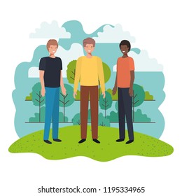 men in the landscape avatar character