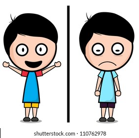 men laugh and sad