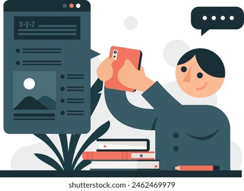 Männer lernen mit Smartphones