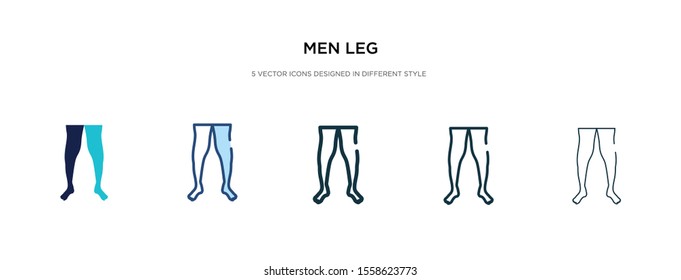 men leg icon in different style vector illustration. two colored and black men leg vector icons designed in filled, outline, line and stroke style can be used for web, mobile, ui