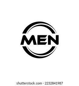 MEN letter logo design in illustration. Vector logo, calligraphy designs for logo, Poster, Invitation, etc.