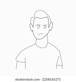 Herrenlinienkunstgrafik für Vektordesign 