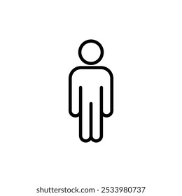 men liner icon, men sticky figure isolated icon