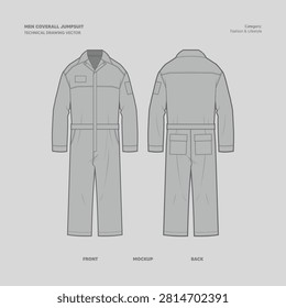 MEN LONG SLEEVE COVERALL