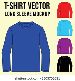 Men Longsleeve T-Shirt Mockup Template