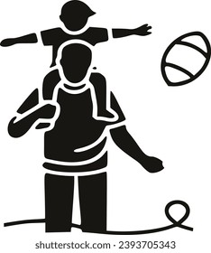 hombres, hombre, niño, padre, familia, hobby, actividad, icono, vector