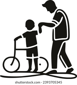 men, man, boy, father, family, hobby, activity, icon, vector