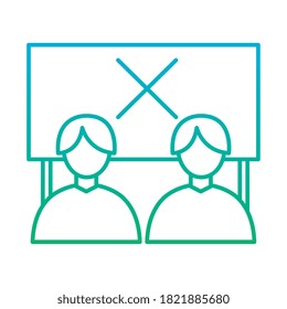 men with manifestation banner degraded style icon design, human rights and protest theme Vector illustration