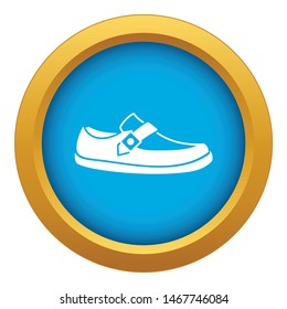 Men moccasin icon blue vector isolated on white background for any design