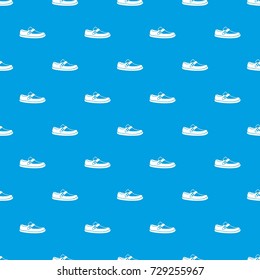 Men moccasin pattern repeat seamless in blue color for any design. Vector geometric illustration