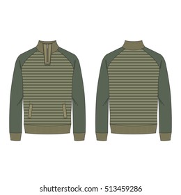 Men Mock Neck Sweatshirt 