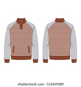 Men Mock Neck Sweatshirt 