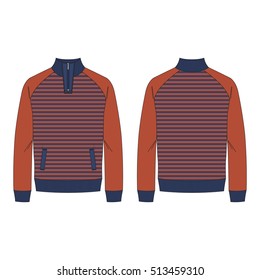 Men Mock Neck Sweatshirt 