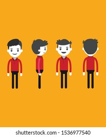 Men Model Sheet Illustration Design 