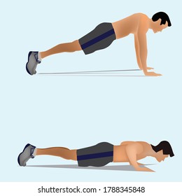 Männer modifizierte Sprengkraft, um einen gesunden Vektorgrafik-Fitness-Bereich aufzupeppen 
