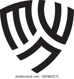 Concepto del logotipo del monograma masculino en negro