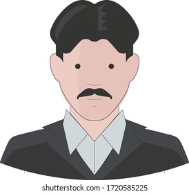 men with mostach vector illustration