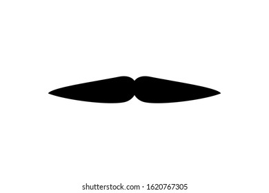 Men Mustache black silhouette. Vector illustration