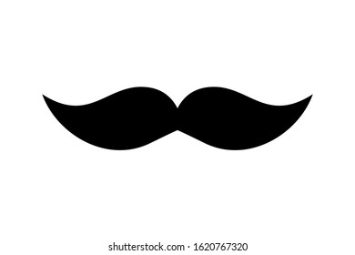 Men Mustache black silhouette. Vector illustration