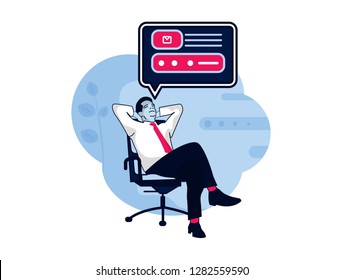 Men at the office illustration 