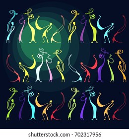 men on blue background