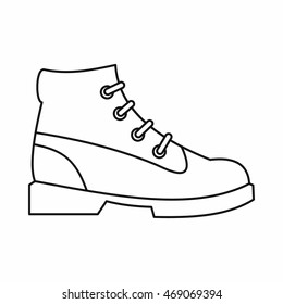 Men oxfords icon in outline style isolated on white background. Wear symbol vector illustration