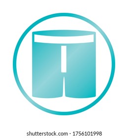 men pants icon over white background, gradient style, vector illustration