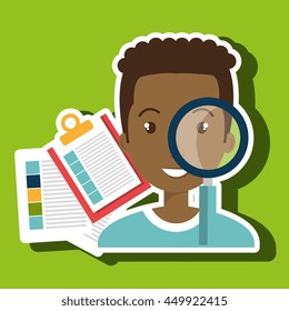 men and papers isolated icon design, vector illustration  graphic 