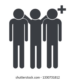 men pictogram cartoon