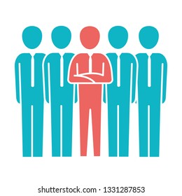 men pictogram cartoon