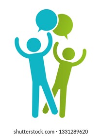 men pictogram cartoon