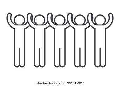 men pictogram cartoon