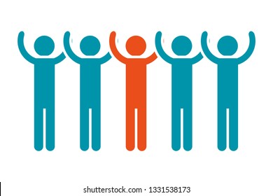 men pictogram cartoon