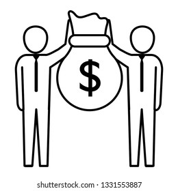 men pictogram cartoon