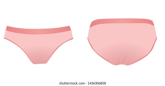 Men pink swim suit. vector illustration