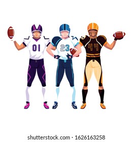 men players american football on white background vector illustration design