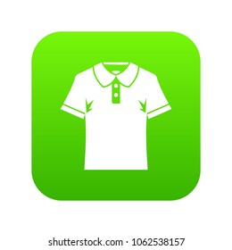 Men polo shirt icon digital green for any design isolated on white vector illustration