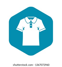 Men polo shirt icon. Simple illustration of men polo shirt vector icon for web