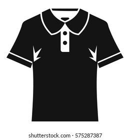 Men polo shirt icon. Simple illustration of men polo shirt vector icon for web