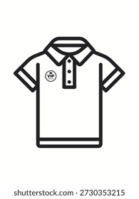 Homens polo t-shirt com um vip cinco estrelas ícone logotipo simples linha arte design para vestuário exclusivo