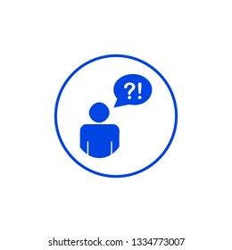 Men with question icon