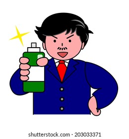 men recommending goods