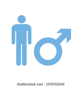 Men restroom icon, men bathroom sign